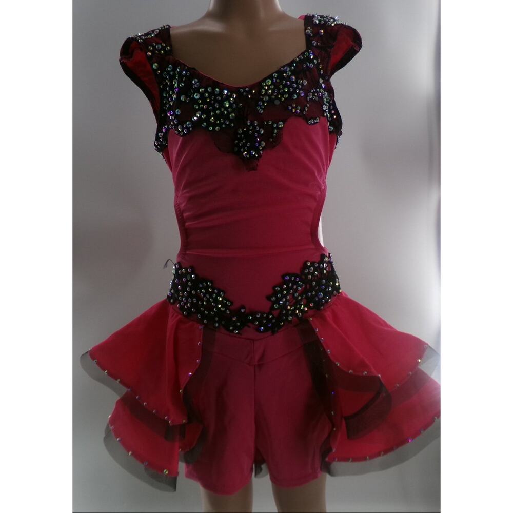 Elegant Pink Embellished Women's Dress